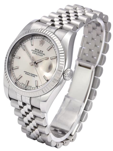 rolex silver and white|pre owned Rolex for sale.